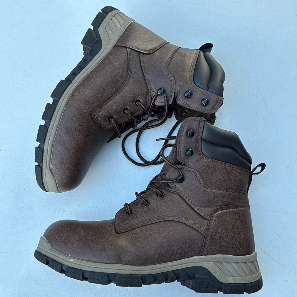 Men’s 11 Brahma Boots Brown High Too Brown Gently Used 9/10.